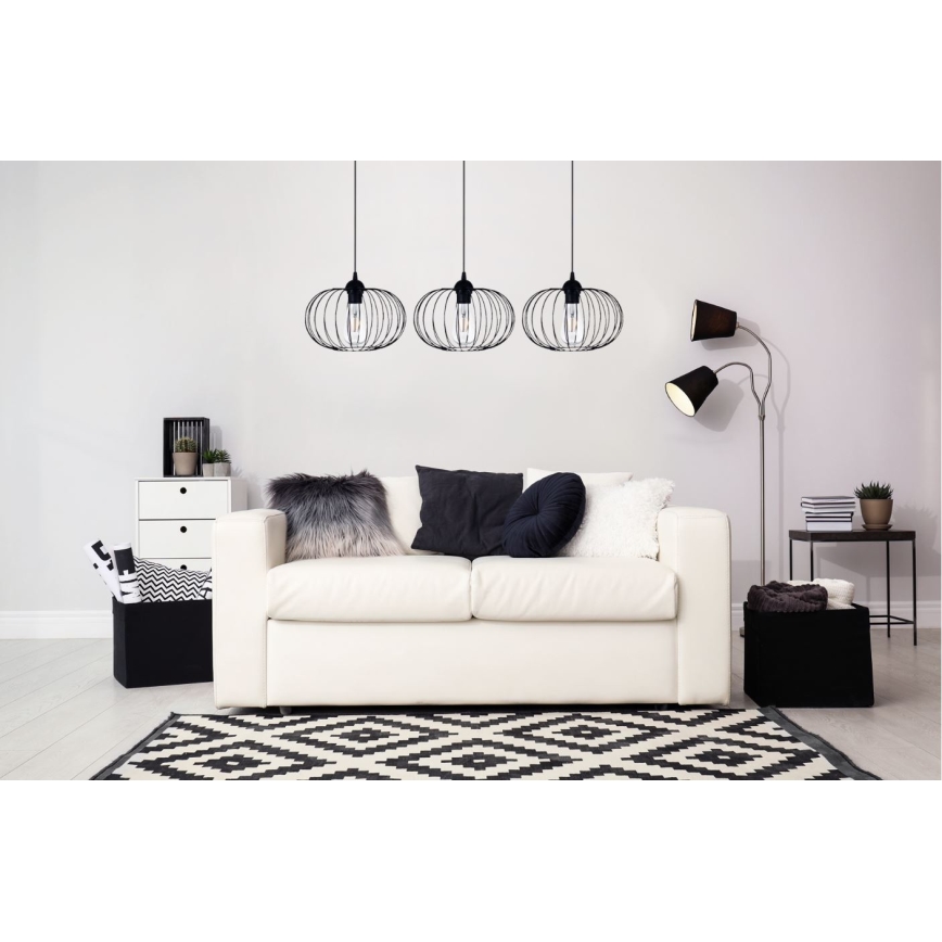 Lámpara colgante BOCCA 3xE27/60W/230V