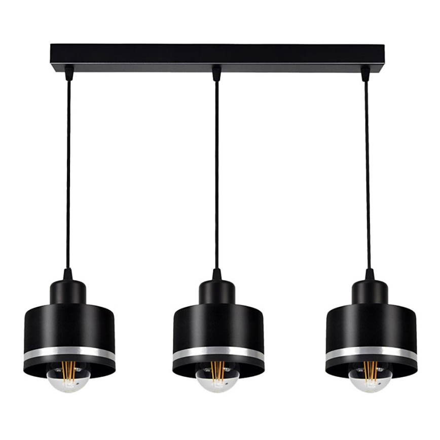 Lámpara colgante BODO SILVER 3xE27/60W/230V