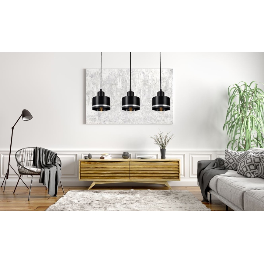 Lámpara colgante BODO SILVER 3xE27/60W/230V