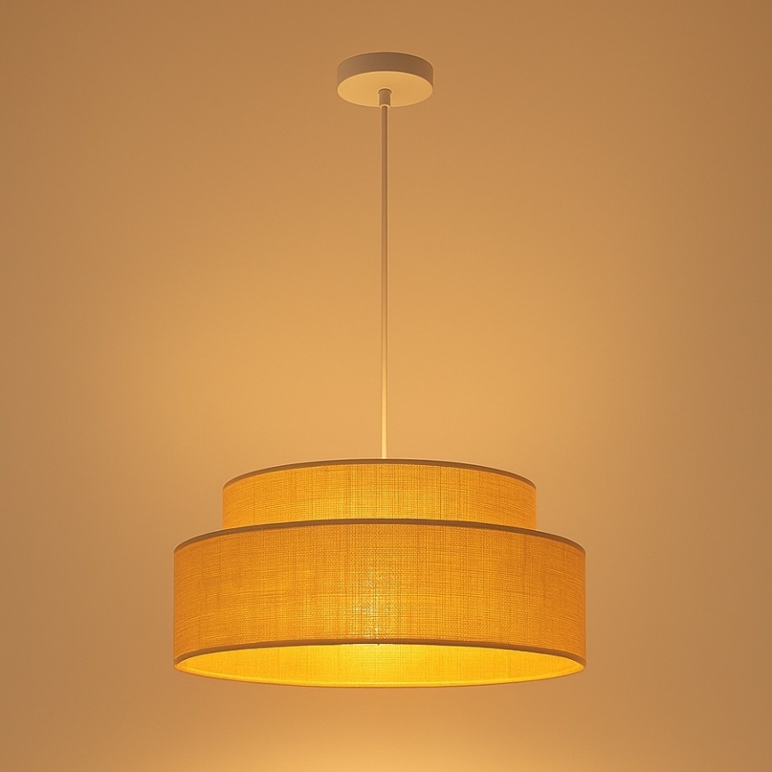 Lámpara colgante BOHO 1xE27/60W/230V beige