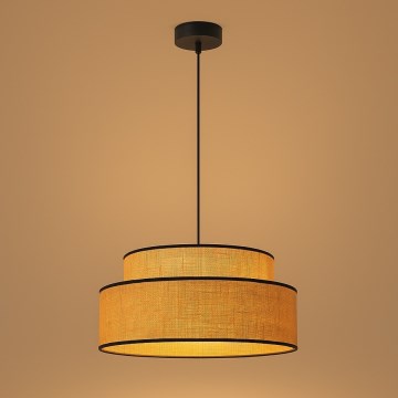 Lámpara colgante BOHO 1xE27/60W/230V diá. 40 cm beige