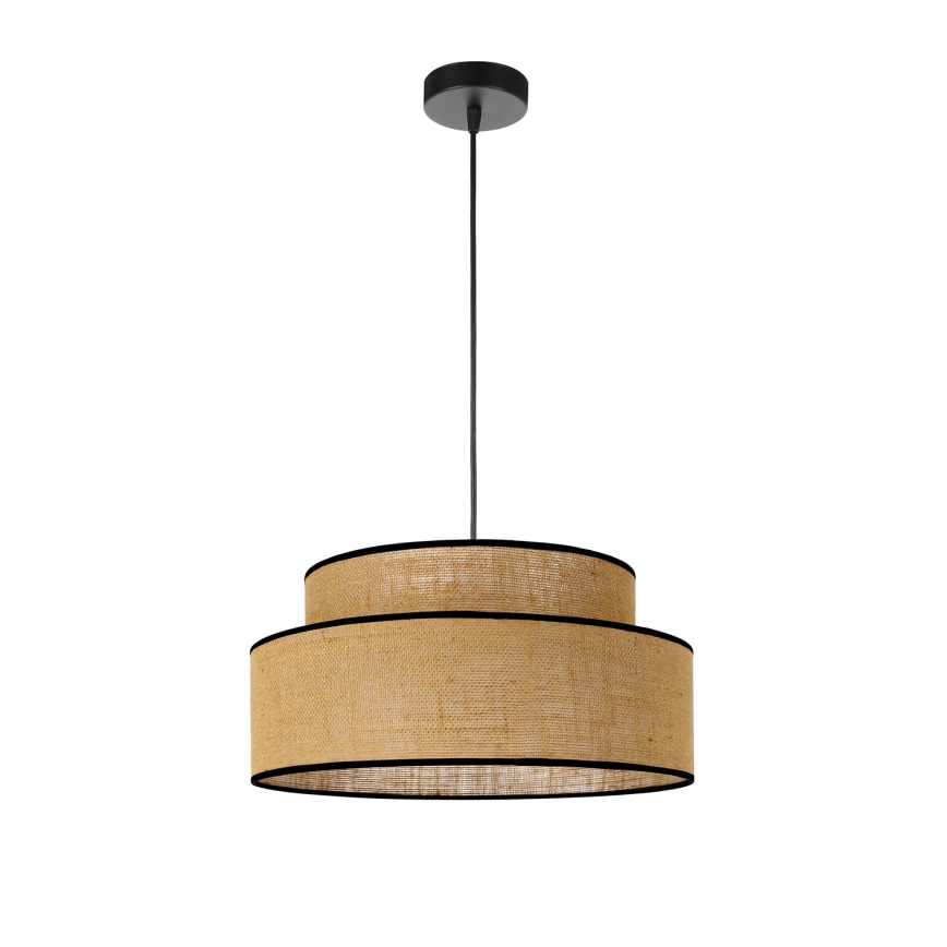 Lámpara colgante BOHO 1xE27/60W/230V diá. 40 cm beige