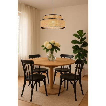 Lámpara colgante BOHO 1xE27/60W/230V diá. 40 cm beige