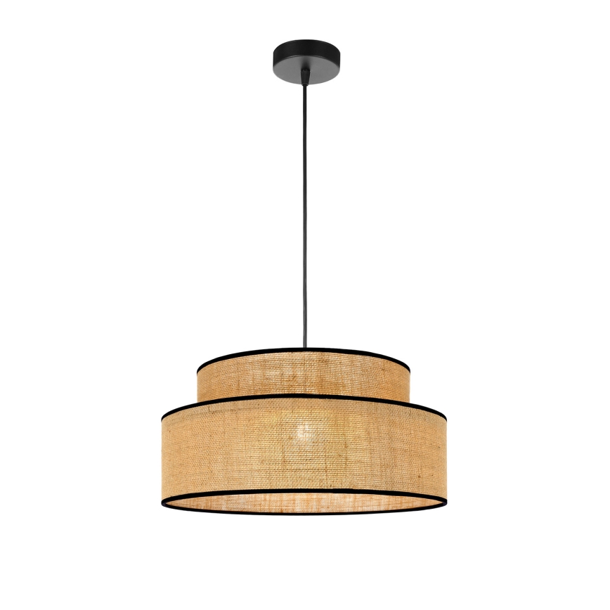 Lámpara colgante BOHO 1xE27/60W/230V diá. 40 cm beige