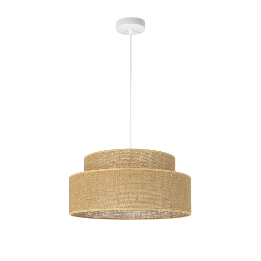 Lámpara colgante BOHO 1xE27/60W/230V diá. 40 cm beige