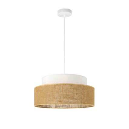Lámpara colgante BOHO 1xE27/60W/230V diá. 40 cm blanco/beige