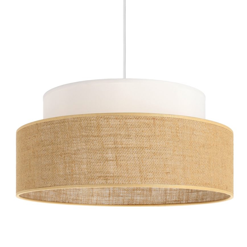 Lámpara colgante BOHO 1xE27/60W/230V diá. 40 cm blanco/beige