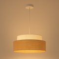 Lámpara colgante BOHO 1xE27/60W/230V diá. 40 cm color crema/beige