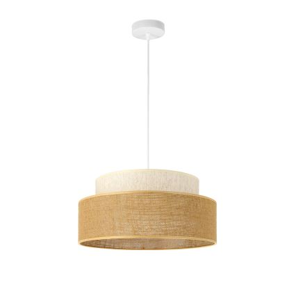 Lámpara colgante BOHO 1xE27/60W/230V diá. 40 cm color crema/beige