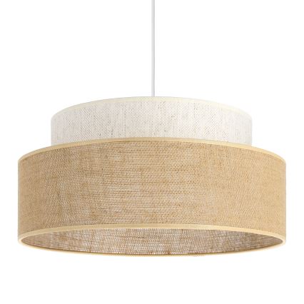 Lámpara colgante BOHO 1xE27/60W/230V diá. 40 cm color crema/beige