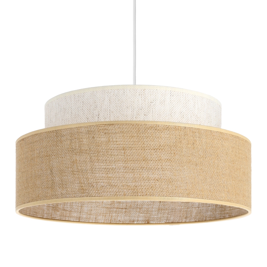 Lámpara colgante BOHO 1xE27/60W/230V diá. 40 cm color crema/beige