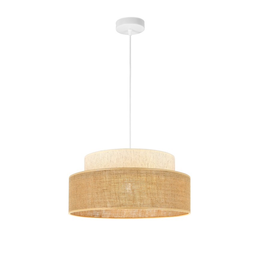 Lámpara colgante BOHO 1xE27/60W/230V diá. 40 cm color crema/beige