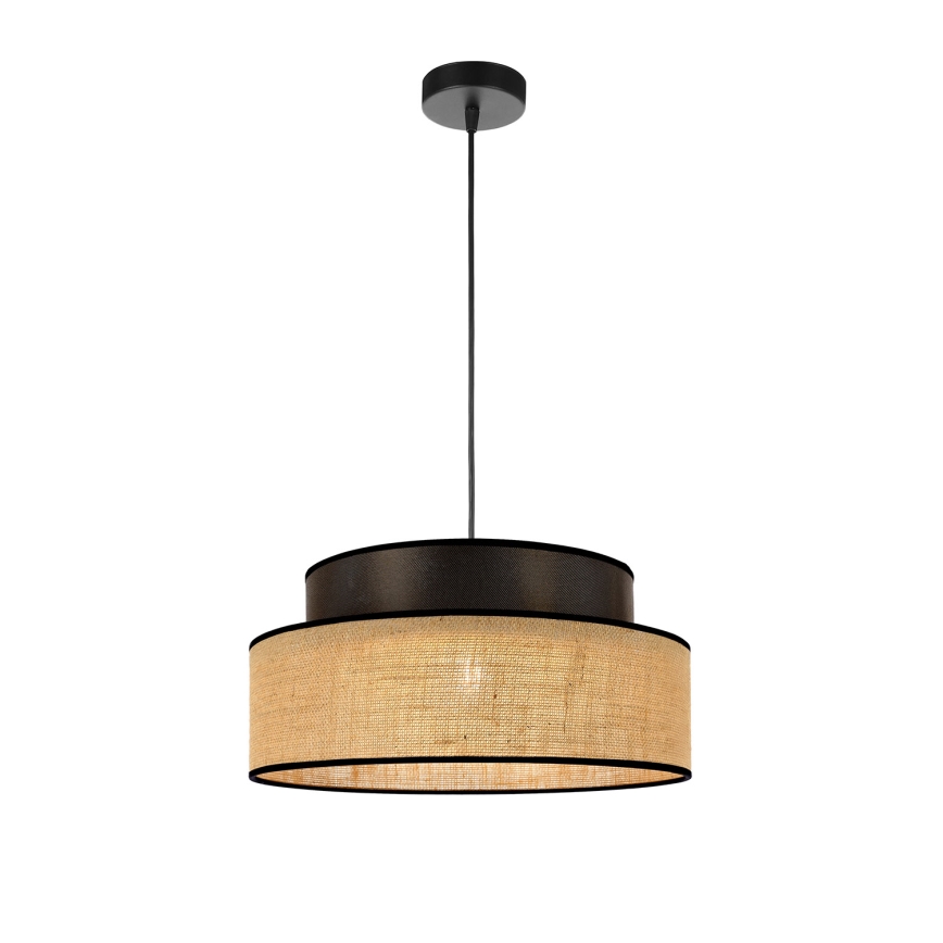 Lámpara colgante BOHO 1xE27/60W/230V diá. 40 cm marrón/beige
