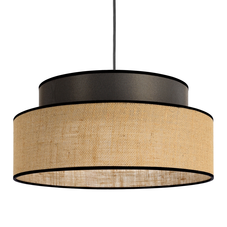 Lámpara colgante BOHO 1xE27/60W/230V diá. 40 cm marrón/beige