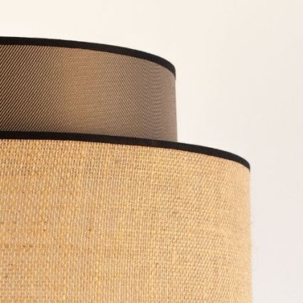Lámpara colgante BOHO 1xE27/60W/230V diá. 40 cm marrón/beige