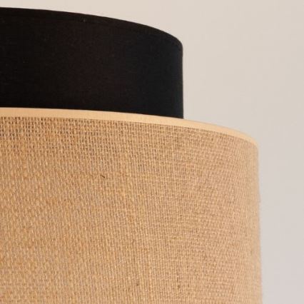 Lámpara colgante BOHO 1xE27/60W/230V diá. 40 cm negro/beige