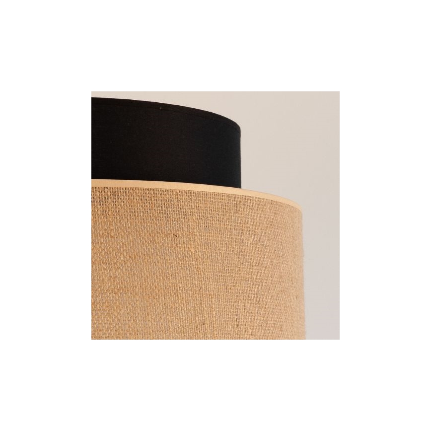 Lámpara colgante BOHO 1xE27/60W/230V diá. 40 cm negro/beige