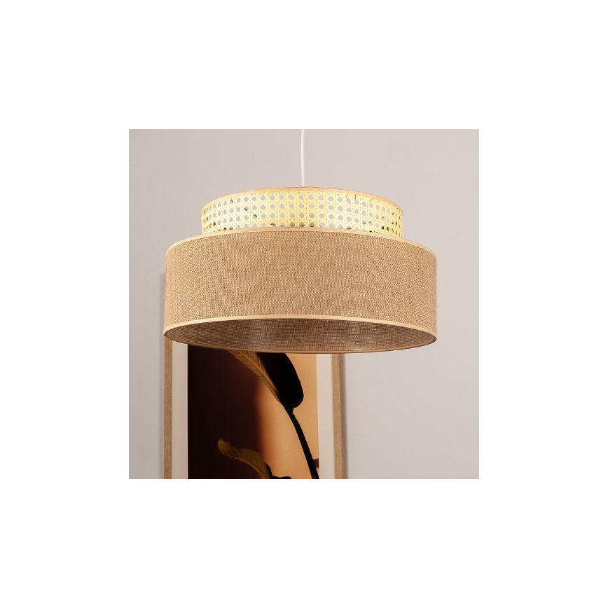Lámpara colgante BOHO 1xE27/60W/230V diá. 40 cm ratán