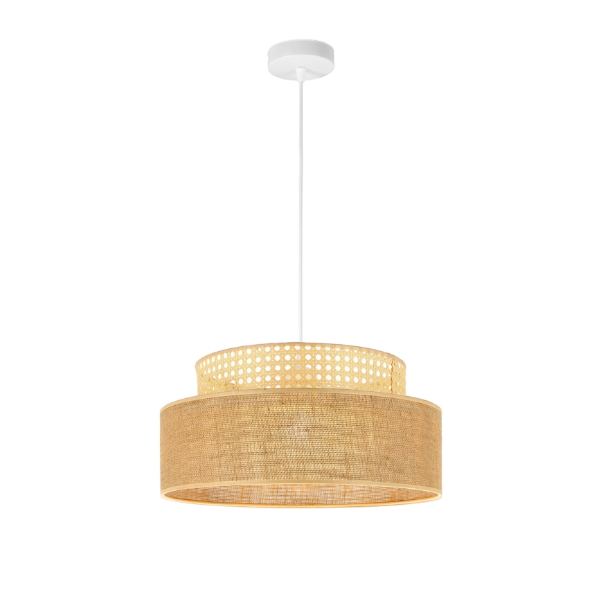 Lámpara colgante BOHO 1xE27/60W/230V diá. 40 cm ratán