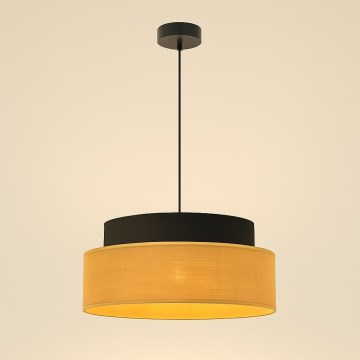 Lámpara colgante BOHO 1xE27/60W/230V negro/beige