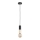 Lámpara colgante BOLID 1xE27/60W/230V negro/dorado