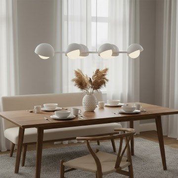 Lámpara colgante BOOM con cable 6xG9/8W/230V, blanca