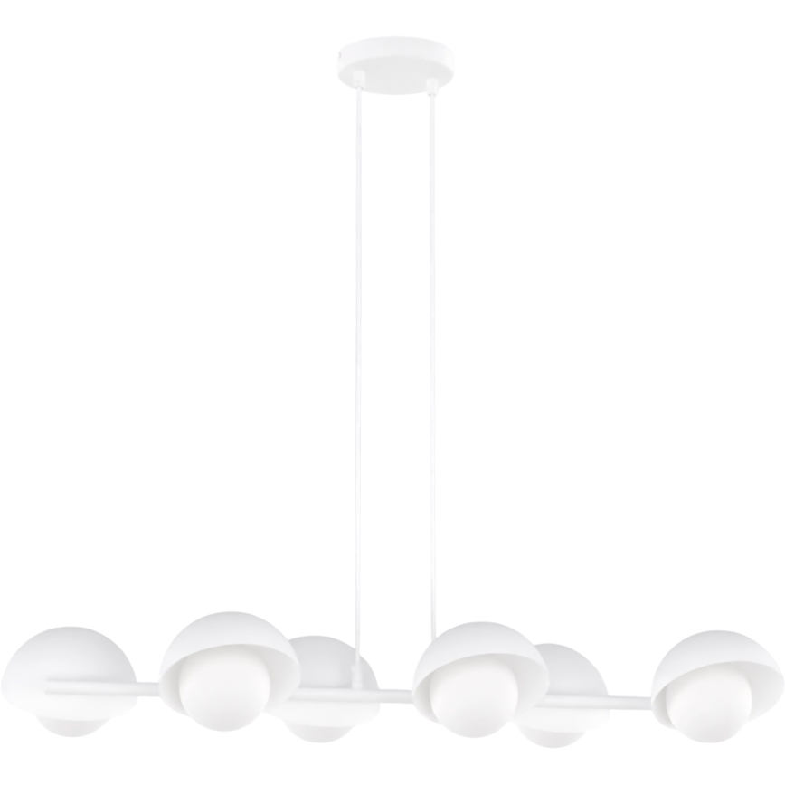 Lámpara colgante BOOM con cable 6xG9/8W/230V, blanca