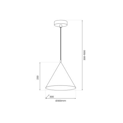 Lámpara colgante BOSCO 1xE27/15W/230V marrón