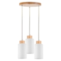 Lámpara colgante BOSCO 3xE27/60W/230V abedul