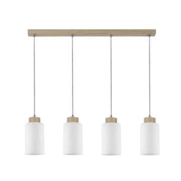 Lámpara colgante BOSCO 4xE27/60W/230V abedul