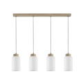 Lámpara colgante BOSCO 4xE27/60W/230V roble