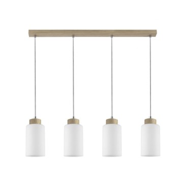 Lámpara colgante BOSCO 4xE27/60W/230V roble