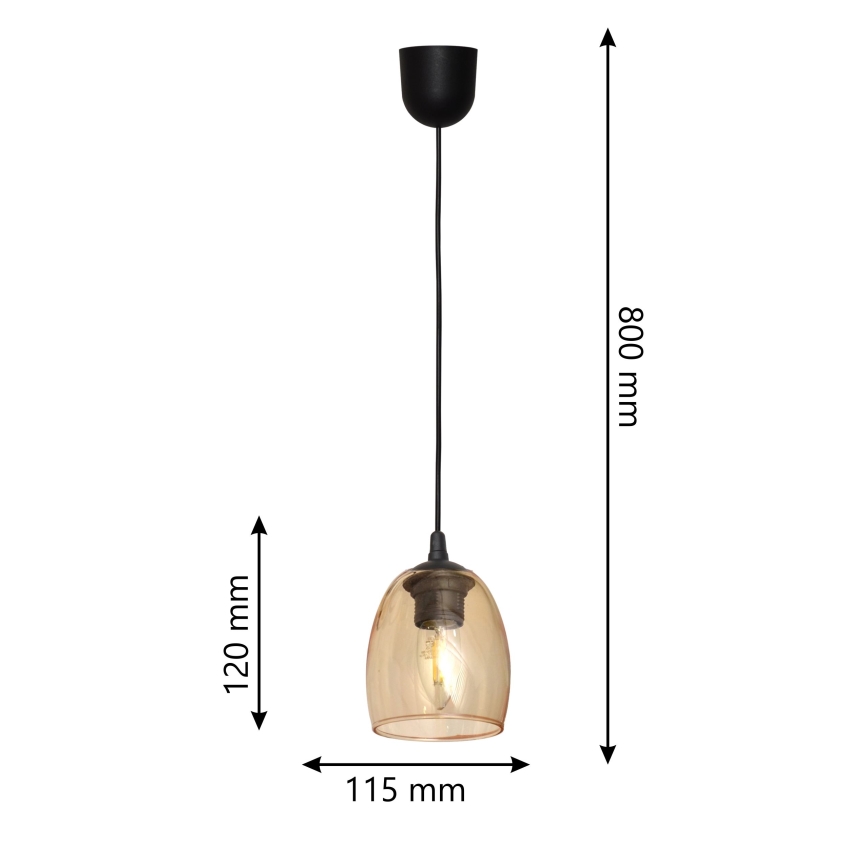 Lámpara colgante BRILLANT 1xE27/15W/230V beige