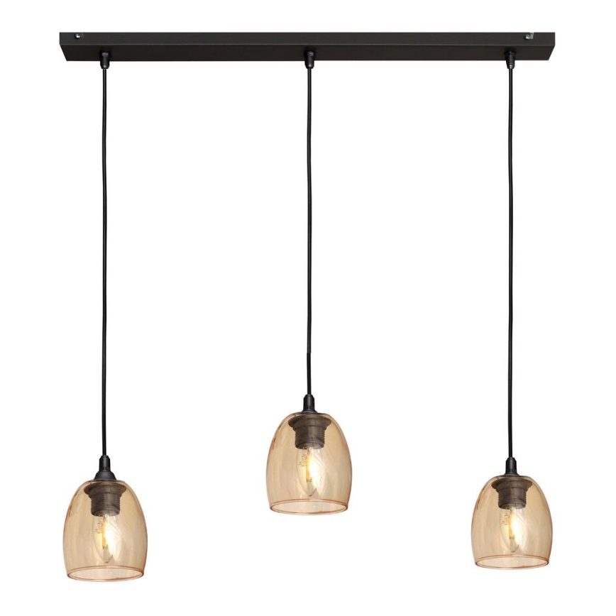 Lámpara colgante BRILLANT 3xE27/15W/230V beige