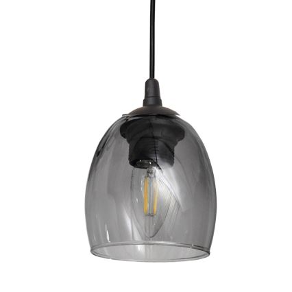 Lámpara colgante BRILLANT 3xE27/15W/230V gris
