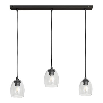 Lámpara colgante BRILLANT 3xE27/15W/230V transparente