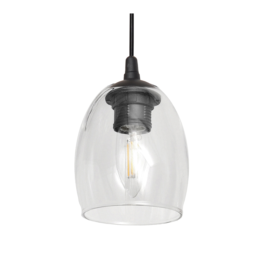 Lámpara colgante BRILLANT 3xE27/15W/230V transparente