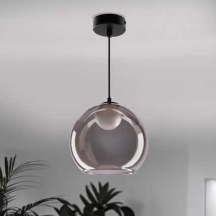 Lámpara colgante BRIN 1xG9/15W/230V negro ahumado