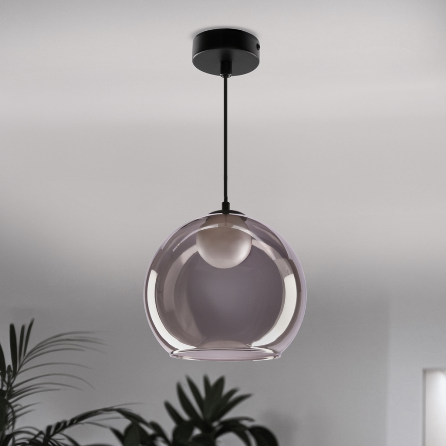 Lámpara colgante BRIN 1xG9/15W/230V negro ahumado