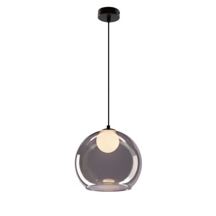 Lámpara colgante BRIN 1xG9/15W/230V negro ahumado