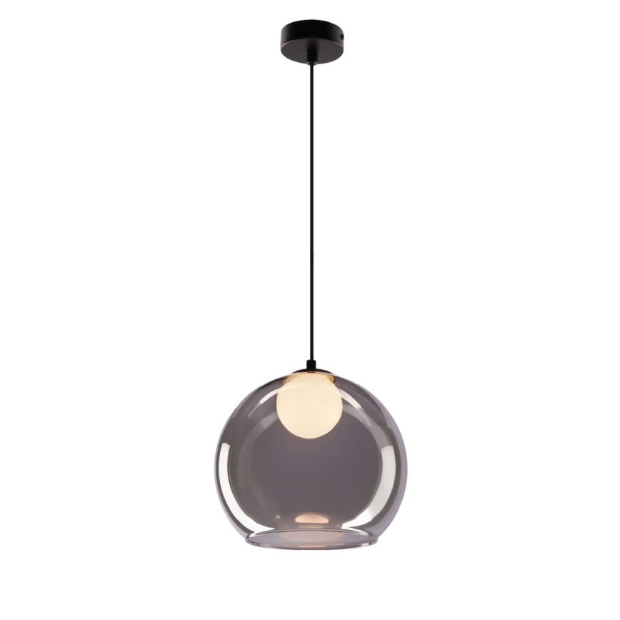Lámpara colgante BRIN 1xG9/15W/230V negro ahumado