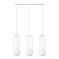 Lámpara colgante BRINA 3xG9/8W/230V blanco