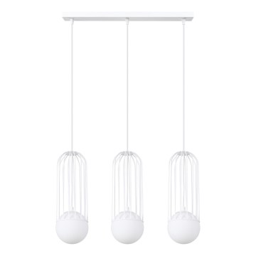 Lámpara colgante BRINA 3xG9/8W/230V blanco