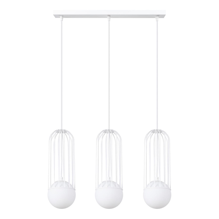 Lámpara colgante BRINA 3xG9/8W/230V blanco