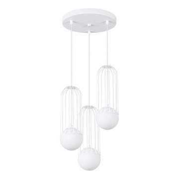Lámpara colgante BRINA 3xG9/8W/230V blanco