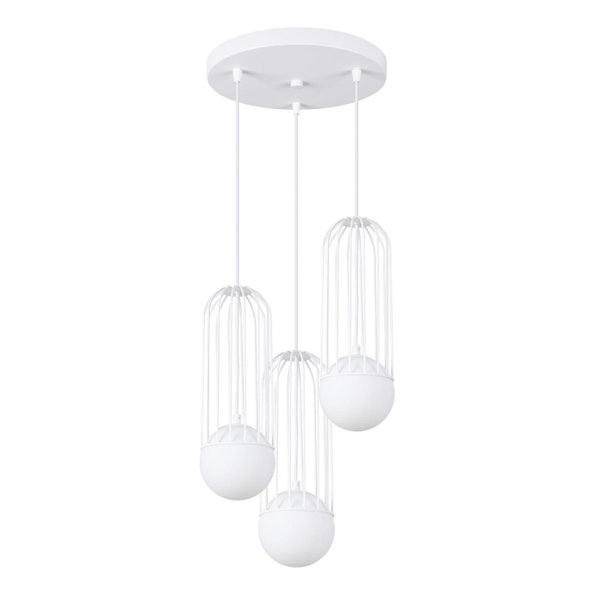 Lámpara colgante BRINA 3xG9/8W/230V blanco
