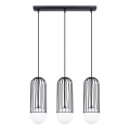Lámpara colgante BRINA 3xG9/8W/230V negro