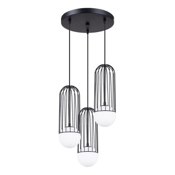 Lámpara colgante BRINA 3xG9/8W/230V negro