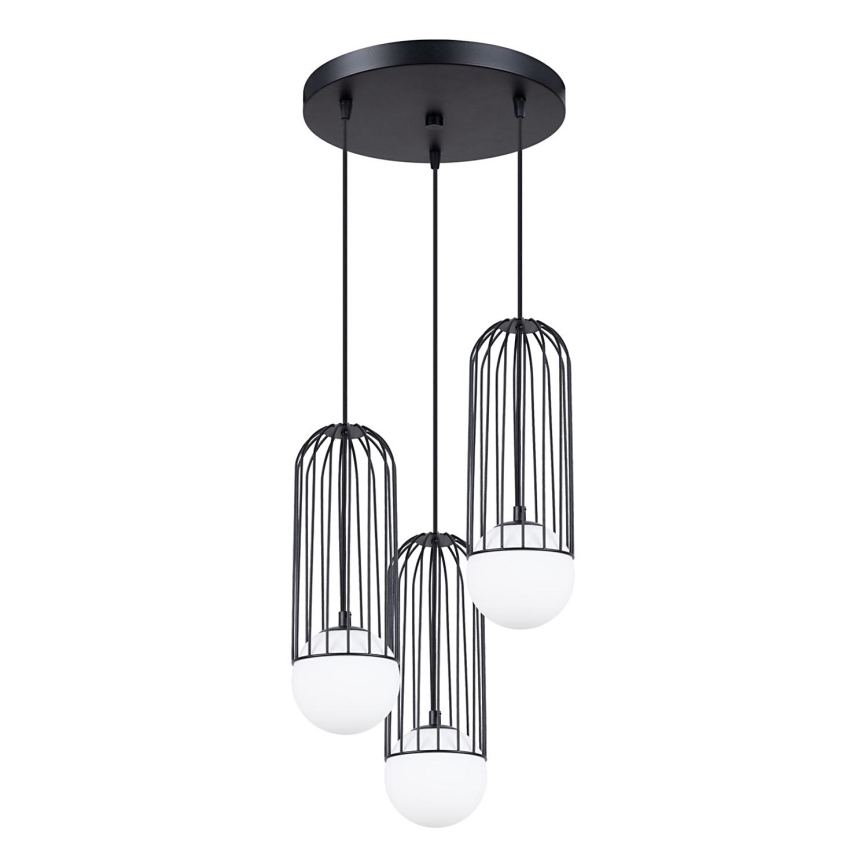 Lámpara colgante BRINA 3xG9/8W/230V negro