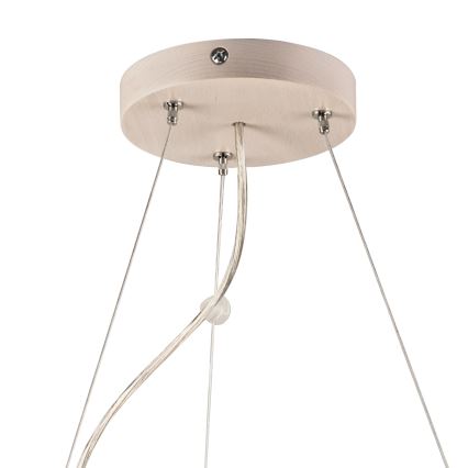 Lámpara colgante con cable 3xE27/60W/230V ? 47 cm pino